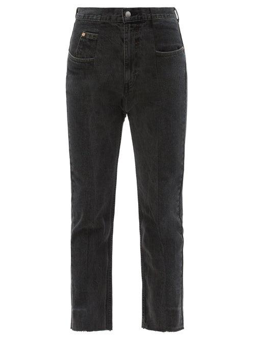 E.l.v. Denim - The Twin Match Straight-leg Jeans - Womens - Dark Grey