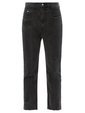 E.l.v. Denim - The Twin Match Straight-leg Jeans - Womens - Dark Grey