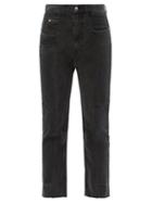E.l.v. Denim - The Twin Match Straight-leg Jeans - Womens - Dark Grey