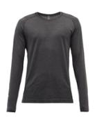 Mens Activewear Lululemon - Metal Vent 2.0 Silverescent-mesh Long-sleeved Top - Mens - Black