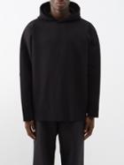 Balenciaga - Compact-knit Hooded Sweatshirt - Mens - Black