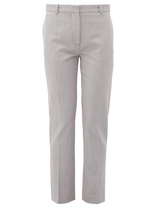 Matchesfashion.com Joseph - Zoom Stretch Twill Slim Leg Trousers - Womens - Grey