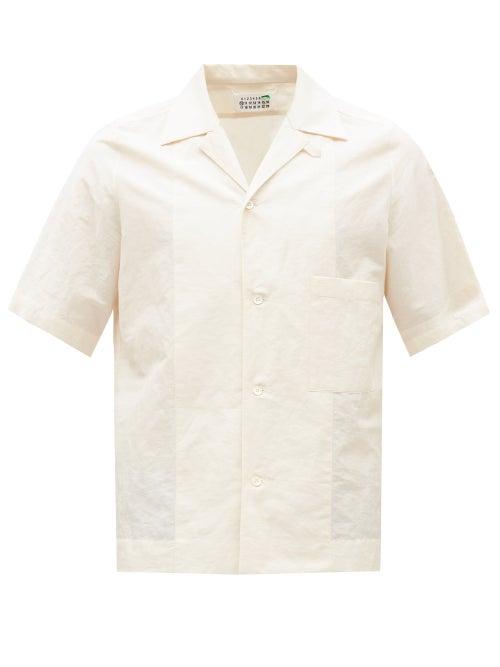 Maison Margiela - Linen-blend Bowling Shirt - Mens - Ivory