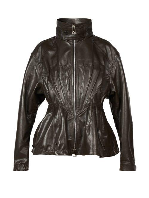 Matchesfashion.com Bottega Veneta - Macram-hood Leather Coat - Womens - Brown