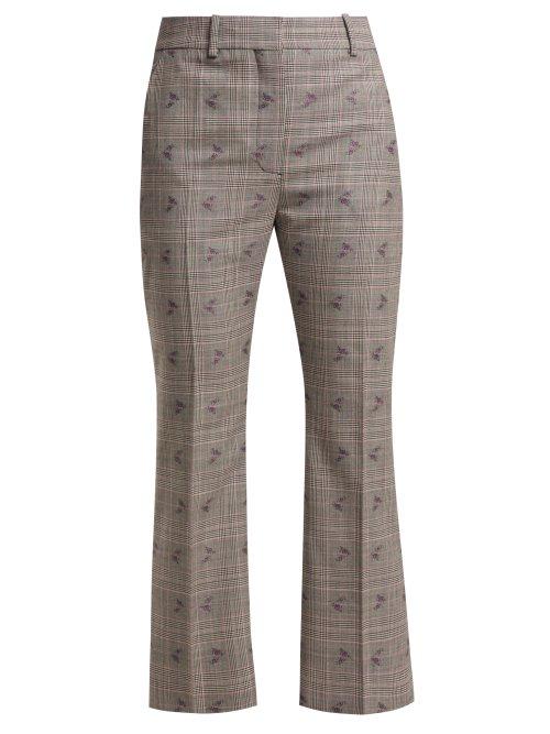 Matchesfashion.com Altuzarra - Adler Wool Blend Flared Trousers - Womens - Black
