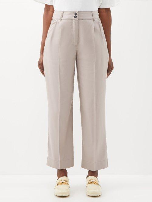 Cefinn - The Tegan Twill Straight-leg Trousers - Womens - Beige