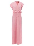 Matchesfashion.com Colville - Cap-sleeve Panelled Dress - Womens - Pink
