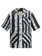 Nicholas Daley - Roketsu-dyed Rayon-blend Twill Short-sleeved Shirt - Mens - Navy White