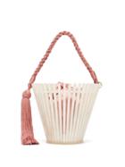 Matchesfashion.com Montunas - Lirio Trellis Pearlescent Acetate Bucket Bag - Womens - White Multi