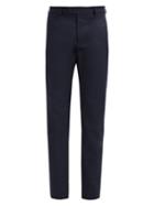 Matchesfashion.com Salle Prive - Gehry Cotton Blend Chino Trousers - Mens - Dark Blue