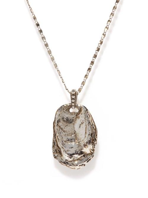 Alexander Mcqueen - Oyster-pendant Necklace - Womens - Silver