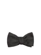Matchesfashion.com Givenchy - Logo-jacquard Silk Bow Tie - Mens - Black Grey