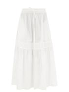 Lee Mathews - Elsie Smocked Long Skirt - Womens - White