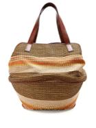 Weekend Max Mara Party Raffia And Leather Basket Bag