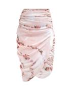 Matchesfashion.com Preen By Thornton Bregazzi - Marion Ruched Skirt - Womens - Pink Multi