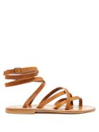 K.jacques Zenobie Wraparound Leather Sandals