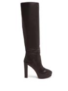 Matchesfashion.com Aquazzura - Chambord Leather Platform Boots - Womens - Black