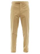Ralph Lauren Purple Label - Gregory Cotton-blend Gabardine Tailored Trousers - Mens - Beige