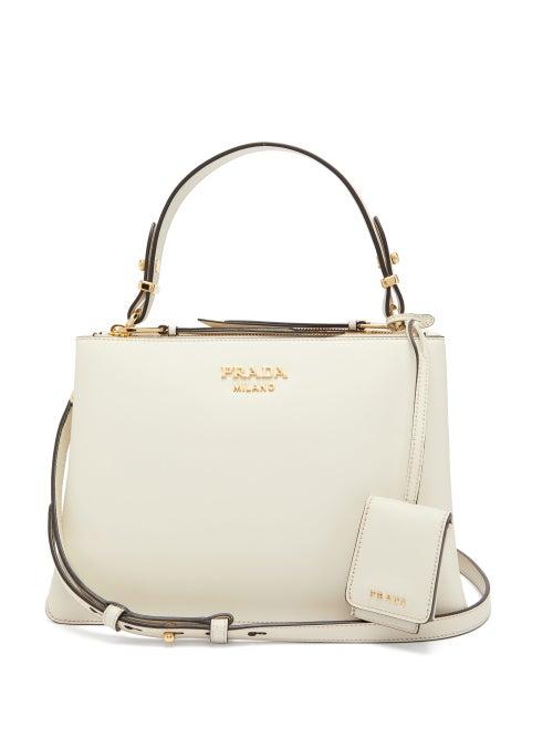 Matchesfashion.com Prada - Deux Leather Handbag - Womens - White