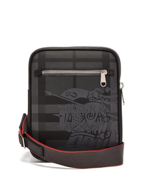 Matchesfashion.com Burberry - Harry London Check Cross Body Bag - Mens - Grey