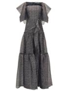 Matchesfashion.com Roland Mouret - Rogers Draped Tiered Gown - Womens - Silver Multi
