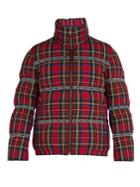 Versace Tartan Quilted-down Coat