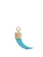 Matchesfashion.com Jacquie Aiche - Diamond, Gold And Turquoise Horn Charm - Womens - Blue