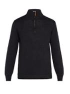 Matchesfashion.com Inis Mein - High Neck Half Zip Alpaca Wool Blend Sweater - Mens - Charcoal