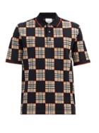 Matchesfashion.com Burberry - Blakeford Checkboard Wool-blend Polo Shirt - Mens - Black Beige