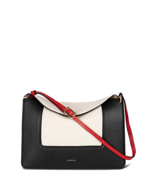 Wandler - Penelope Leather Shoulder Bag - Womens - Black White