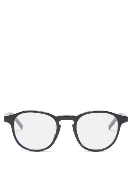 Matchesfashion.com Dior Homme Sunglasses - Round Frame Acetate Glasses - Mens - Black