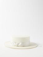 Maison Michel - Kiki Woven Boater Hat - Womens - White