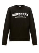 Matchesfashion.com Burberry - Lanslow Logo-print Cotton Sweatshirt - Mens - Black