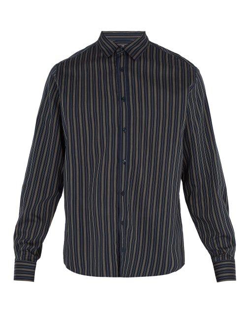 Matchesfashion.com Arj - The Jame Striped Shirt - Mens - Navy