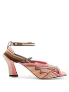 Matchesfashion.com Fendi - Freedom Panelled Neoprene Sandals - Womens - Pink Multi
