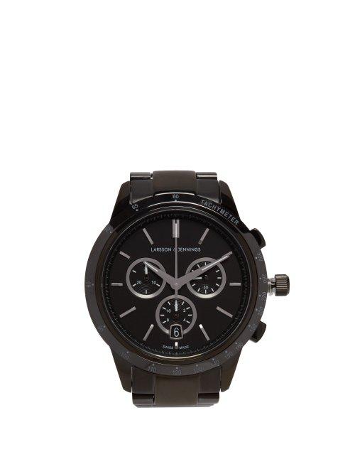 Matchesfashion.com Larsson & Jennings - Rally Stainless Steel Watch - Mens - Black