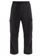 Matchesfashion.com Y-3 - Patch-pocket Twill Trousers - Mens - Black