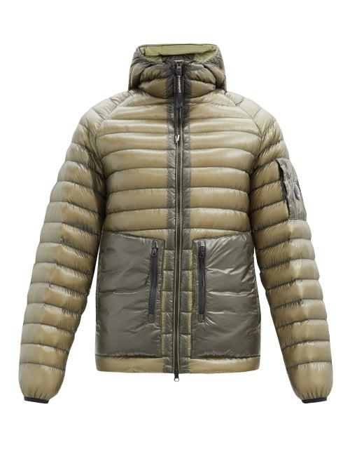 Matchesfashion.com C.p. Company - Goggle-lens Hooded Down Jacket - Mens - Green