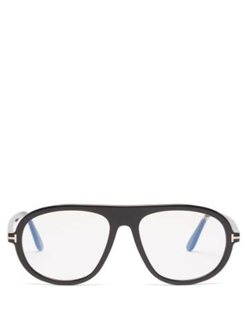 Tom Ford - Navigator Acetate Glasses - Mens - Black