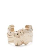 Matchesfashion.com Saint Laurent - Twisted Knot Brass Cuff - Womens - Gold