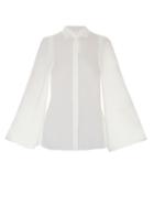 Valentino Cape-sleeved Georgette Blouse