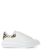 Matchesfashion.com Alexander Mcqueen - Python Effect Raised Sole Low Top Leather Trainers - Mens - White Multi
