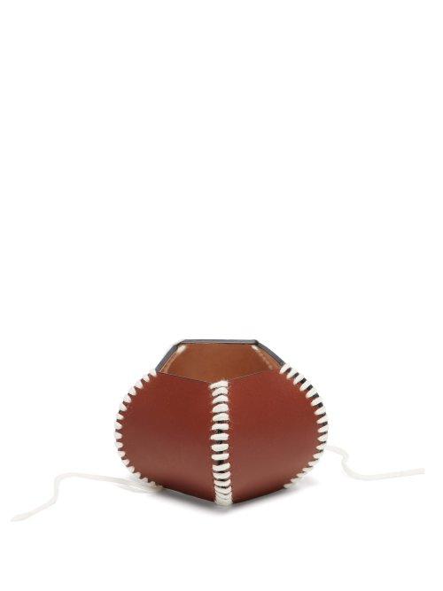 Matchesfashion.com Loewe - Macram Stitched Leather Bracelet - Womens - Burgundy