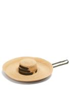 Matchesfashion.com Lola Hats - Espartina Grosgrain-trim Raffia Hat - Womens - Khaki Multi