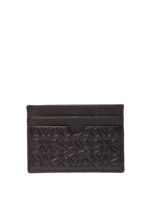 Matchesfashion.com Loewe - Puzzle Textured Leather Cardholder - Mens - Black
