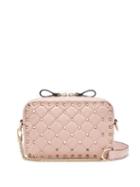 Matchesfashion.com Valentino - Rockstud Spike Leather Cross Body Bag - Womens - Light Pink