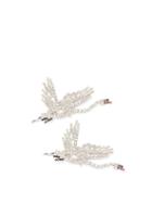 Matchesfashion.com Art School - Swan Crystal-embellished Silver Hair Pin - Womens - Crystal