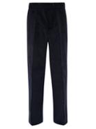 Matchesfashion.com Dunhill - Wide Leg Cotton Corduroy Trousers - Mens - Dark Navy