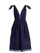 Self-portrait Deep V-neck Broderie-anglaise Dress