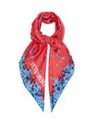 Matchesfashion.com Vetements - Floral Print Silk Scarf - Womens - Pink